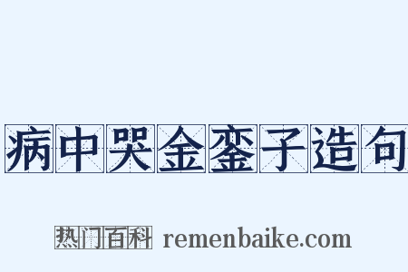 病中哭金銮子造句是什么意思的图片